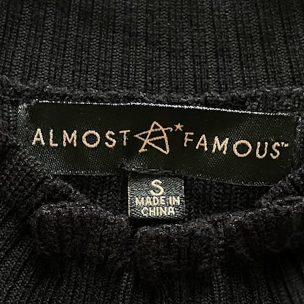 Almost Famous Long Sleeve Fine Gauge Mock Neck Dress Sz S - Picture 6 of 7